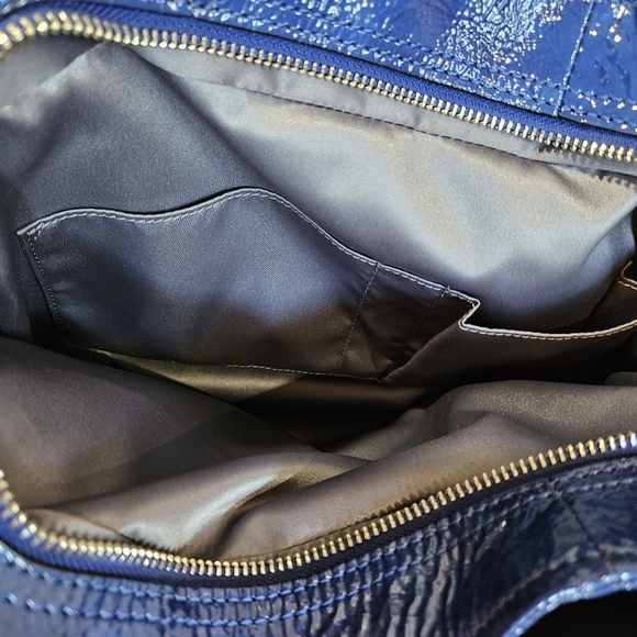 Coach Madison Maggie Shoulder Bag Ultra Marine Blu Patent Leather Never Worn EUC - Picture 9 of 16